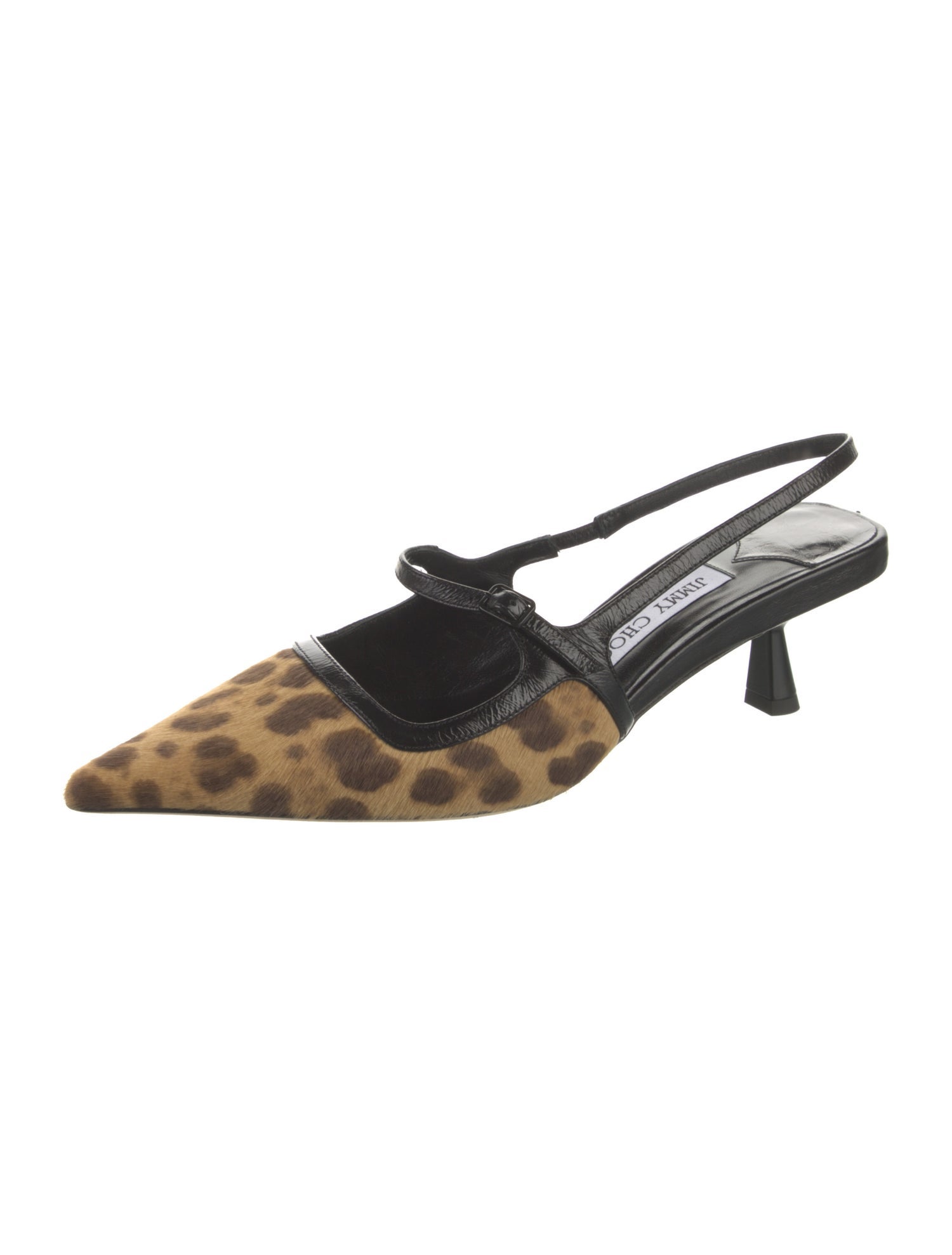 Jimmy Choo Ponyhair Animal Print Slingback Pumps