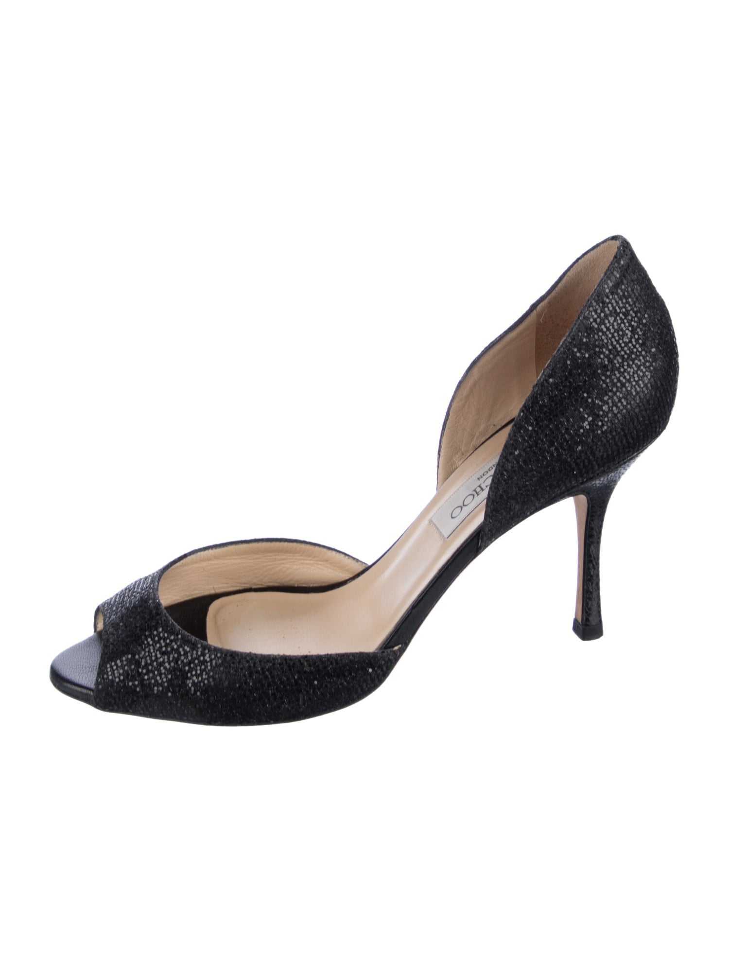 Jimmy Choo Glitter Glitter Accents D'Orsay Pumps