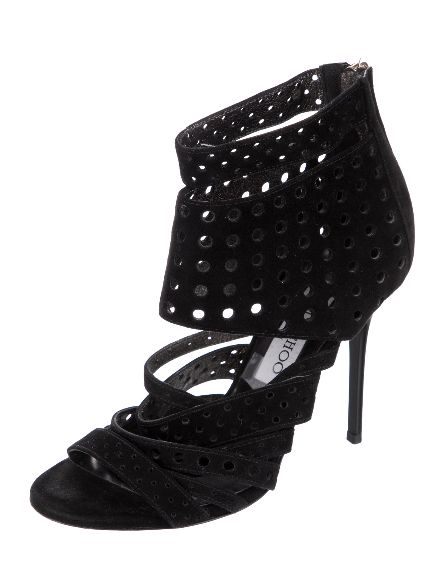 Jimmy Choo Suede Cutout Accent Sandals