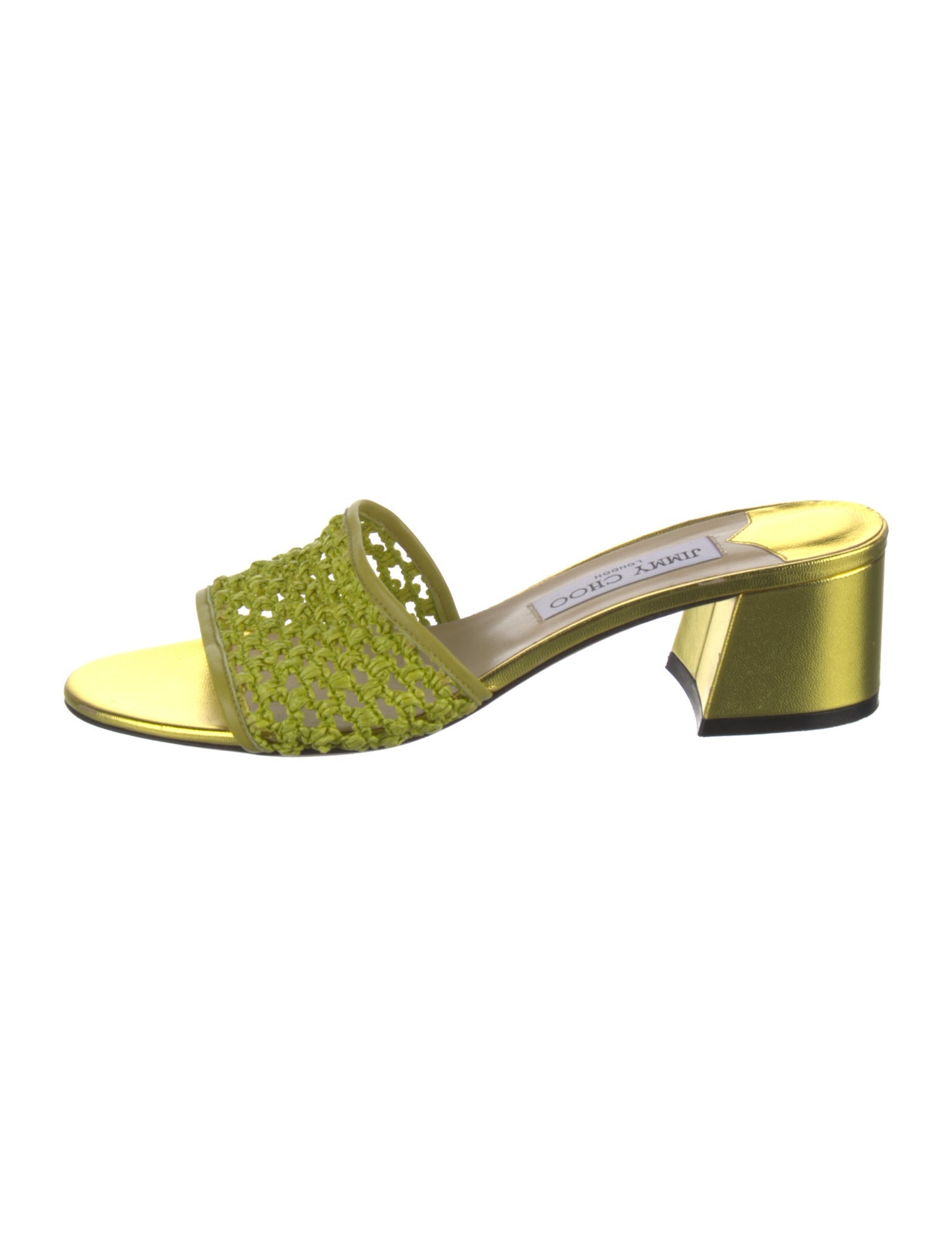 Jimmy Choo Leather Leather Trim Embellishment Slides