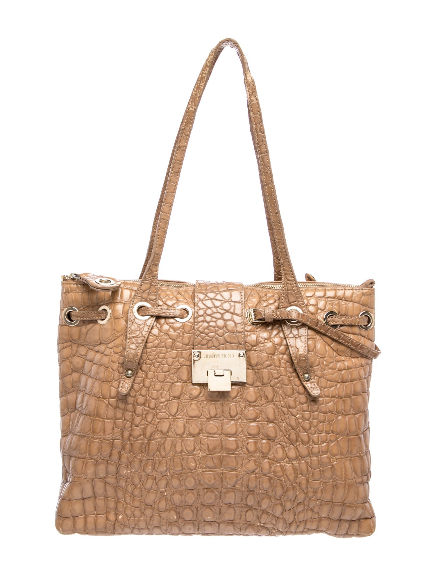 Jimmy Choo Embossed Leather Shoulder Bag