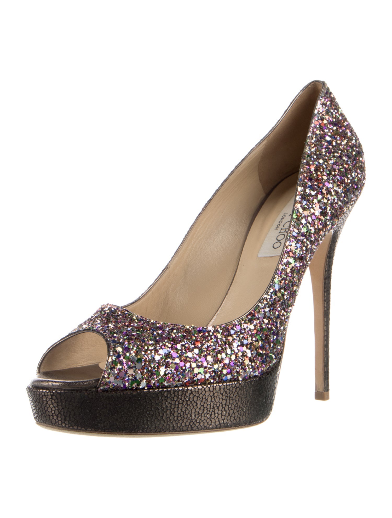 Jimmy Choo Glitter Glitter Accents Pumps