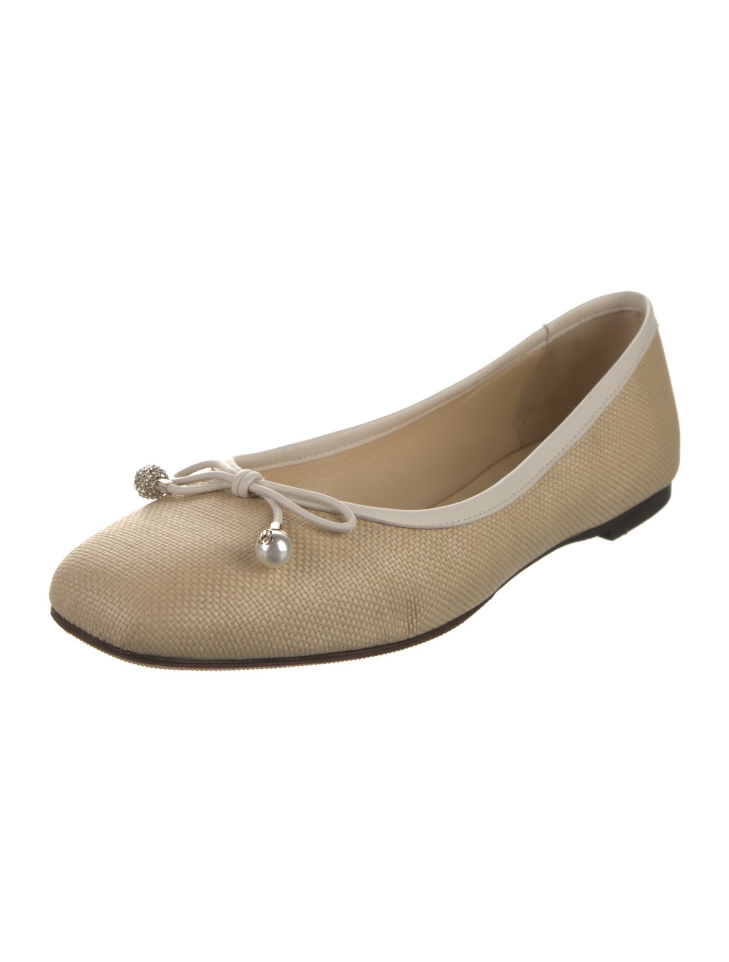 Jimmy Choo Bow Accents Ballet Flats