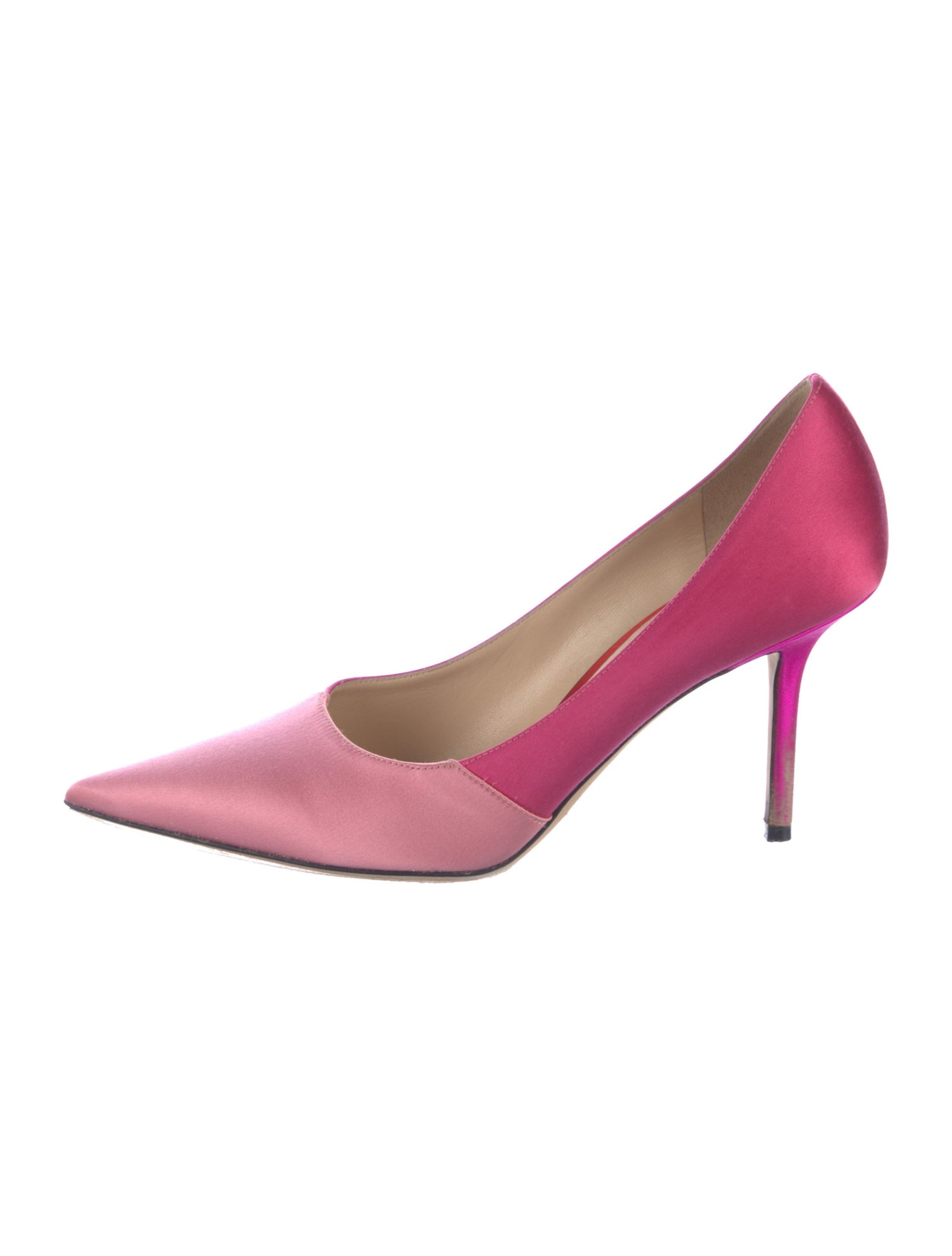 Satin Colorblock Pattern Pumps