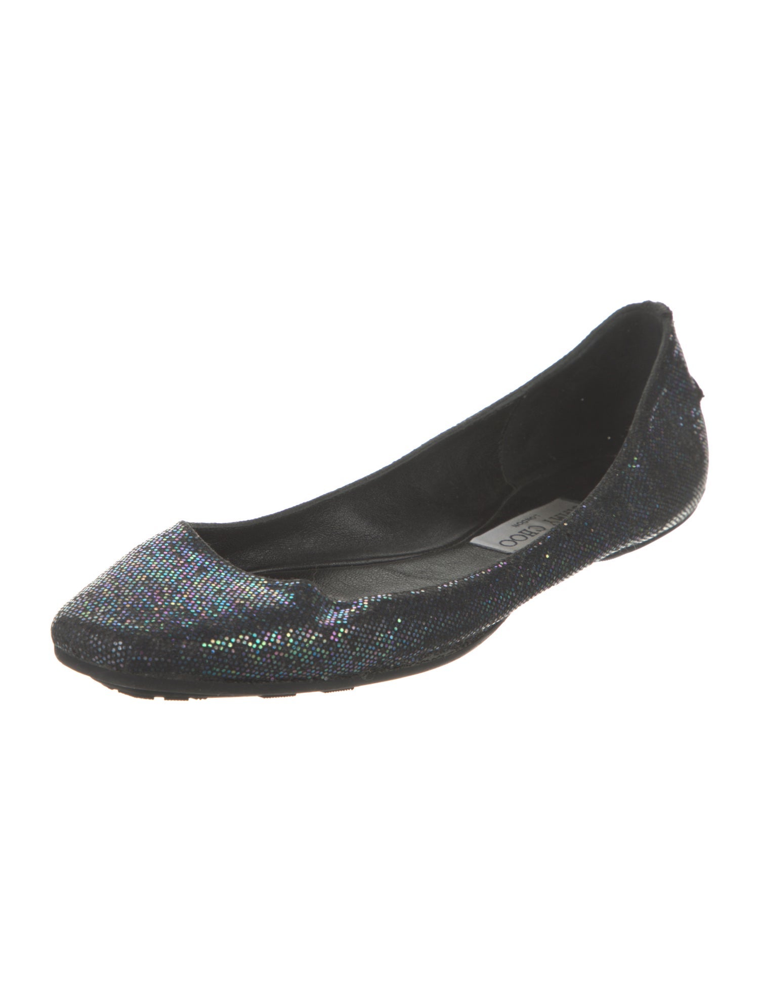 Jimmy Choo Leather Sequin Embellishments Ballet Flats