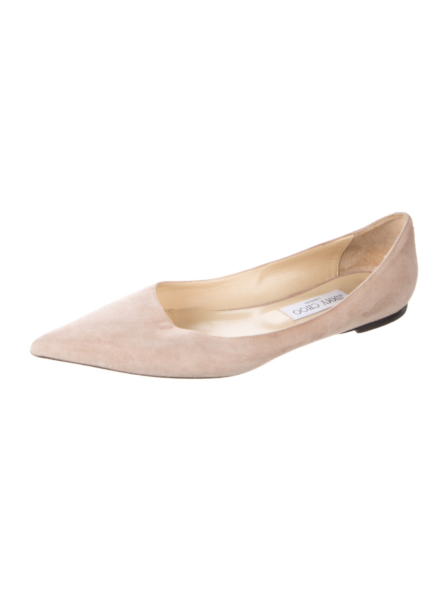 Jimmy Choo Suede Studded Accents Flats