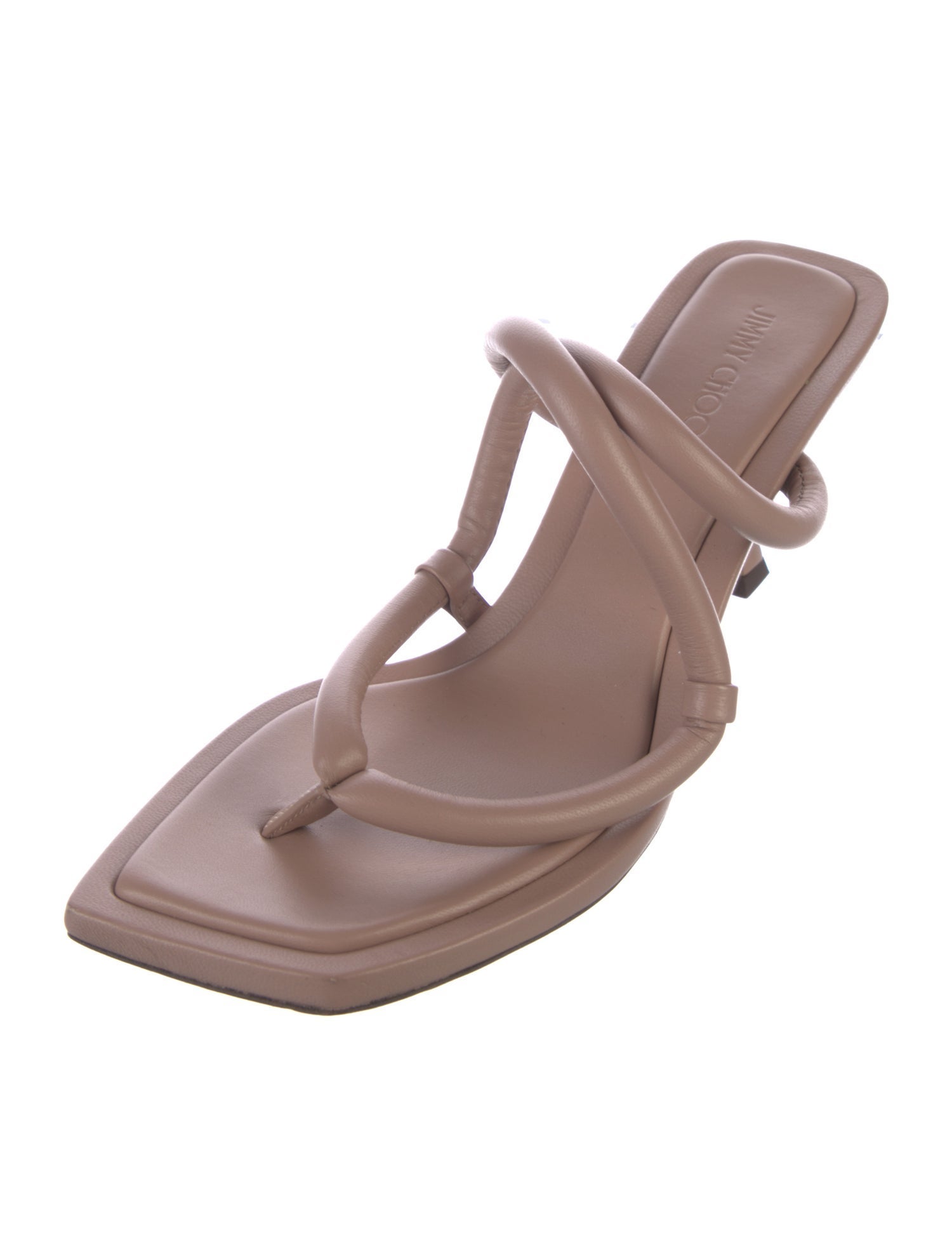 Jimmy Choo Leather T-Strap Sandals