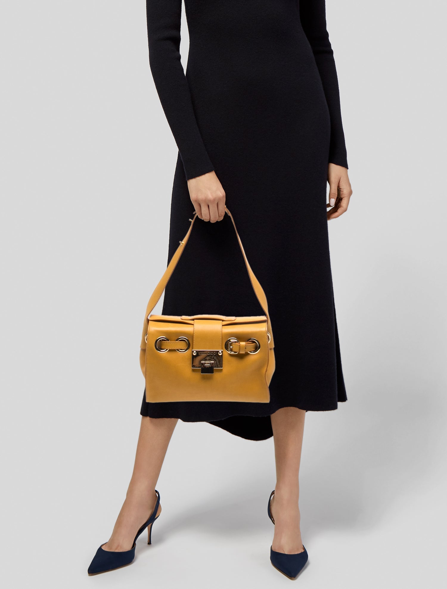 Jimmy Choo Mahala Handle Bag - Brown Handle Bags, Handbags