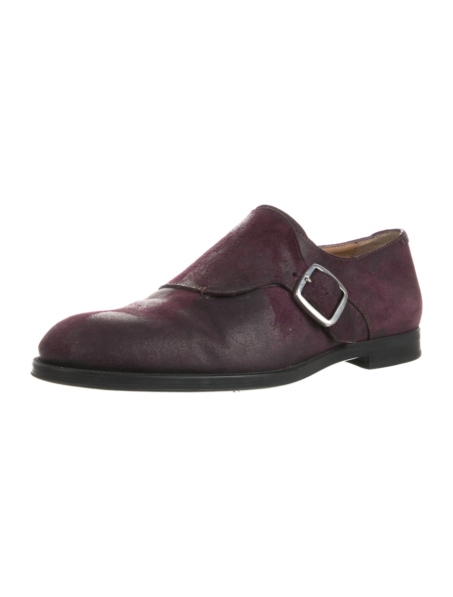 Jimmy Choo Horsebit Accent Suede Monk Straps