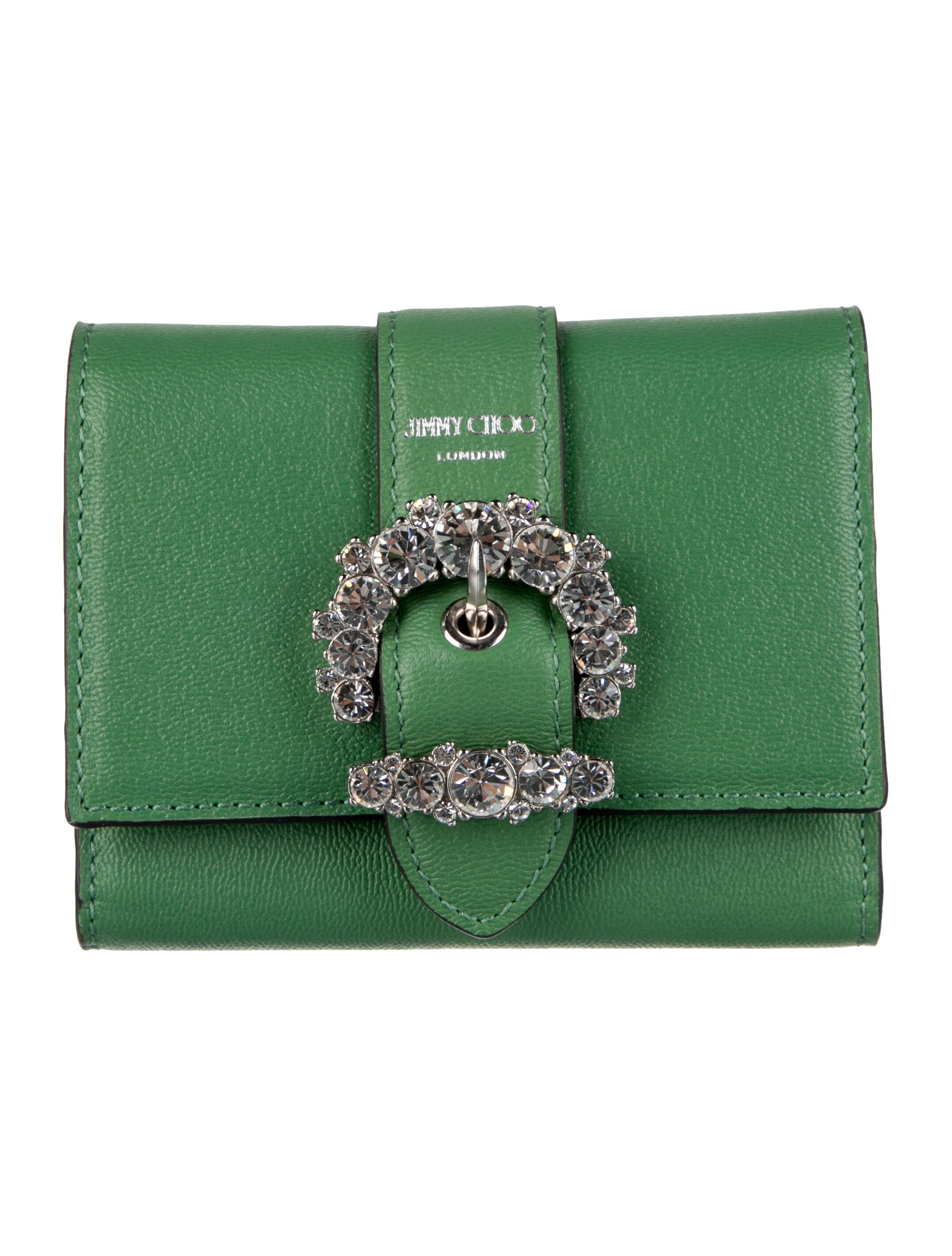 Jimmy Choo Leather Printed Compact Wallet