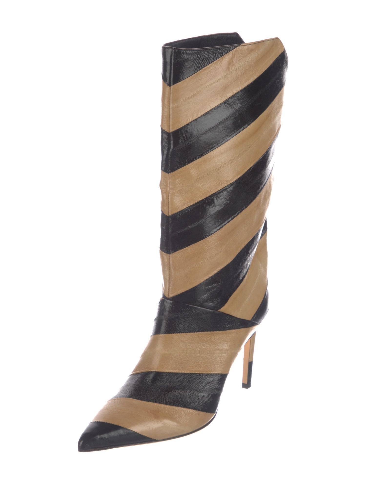 Jimmy Choo Leather Striped Boots