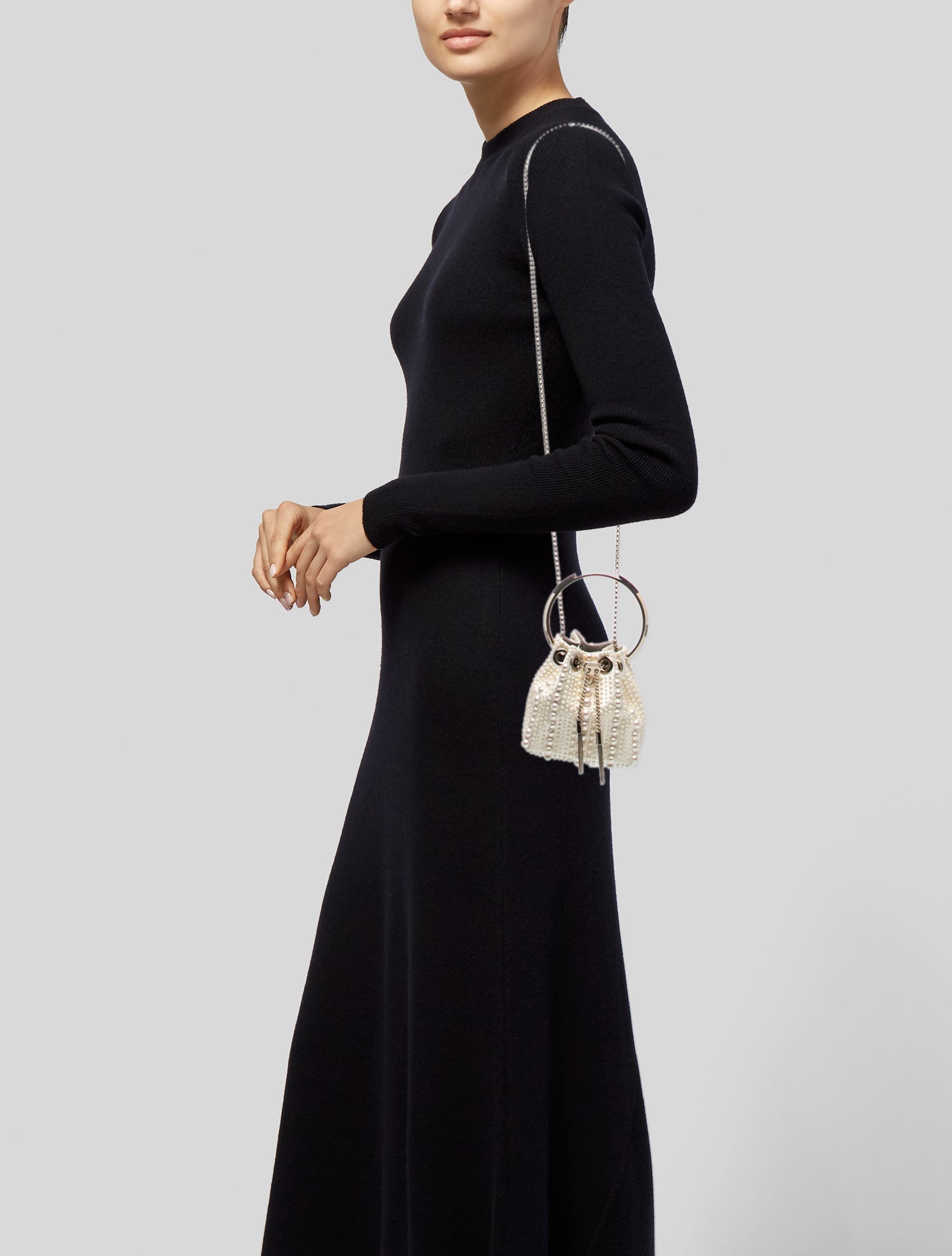 Christian Dior 2022 Micro Beaded Lady Dior - Black Mini Bags