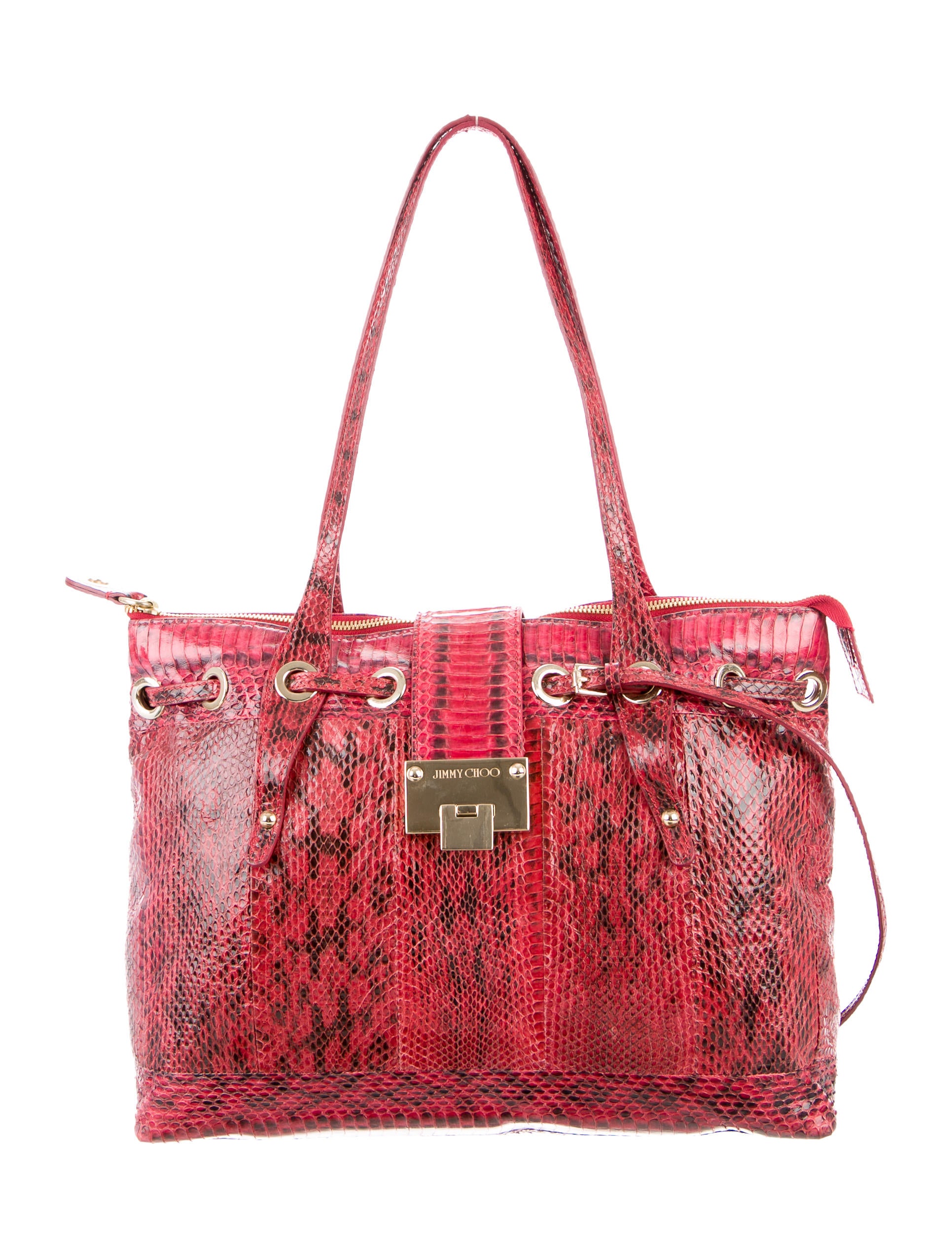 Jimmy Choo Snakeskin Rhea Tote