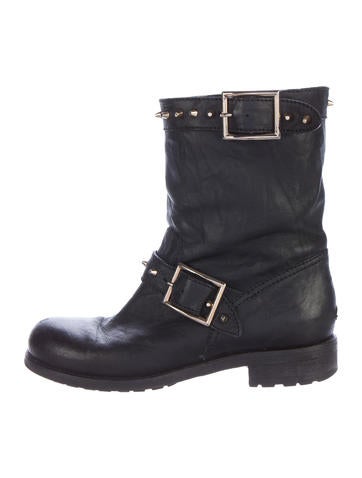 Jimmy Choo Stud-Embellished Moto Ankle Boot