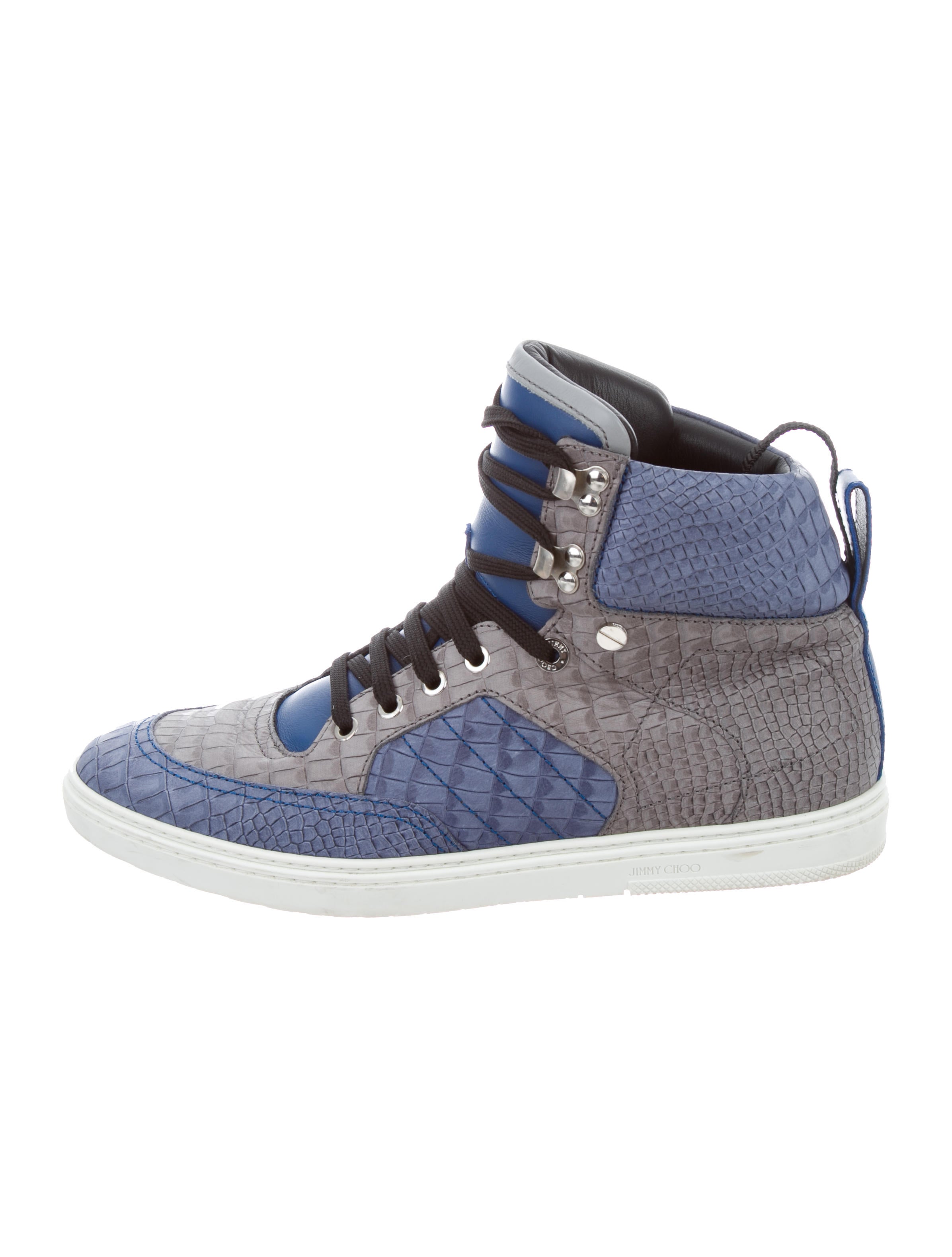Jimmy Choo Bradley High-Top Sneakers - Blue Sneakers, Shoes