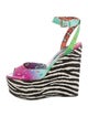 Jimmy Choo Rob Pruitt Zebra Print Confetti Wedges