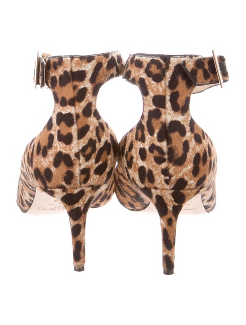 Jimmy Choo Leopard Print Ankle Strap Pumps Shoes JIM64730 The