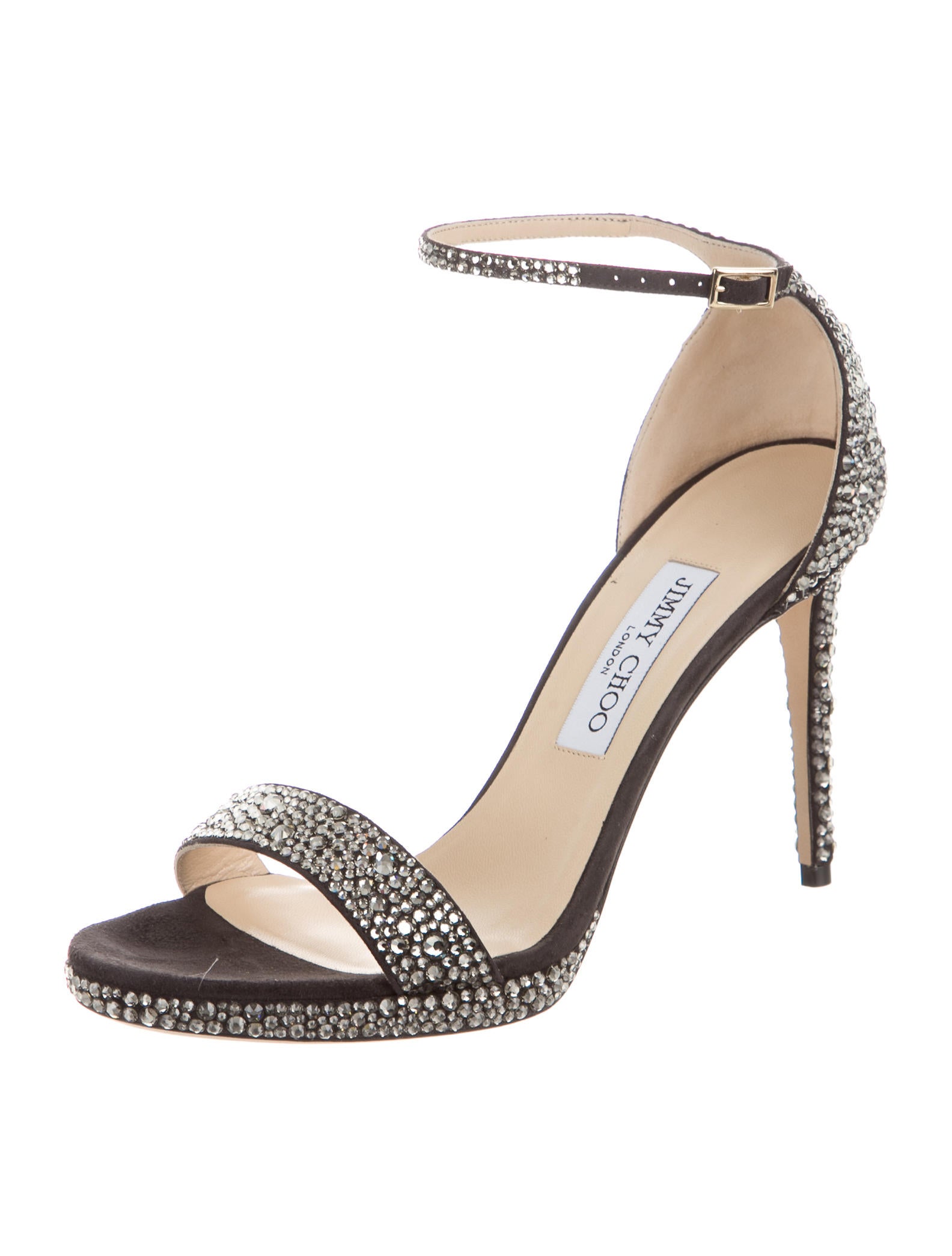 embellished suede sandals