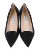Jimmy Choo Glitter Pointed-Toe Flats