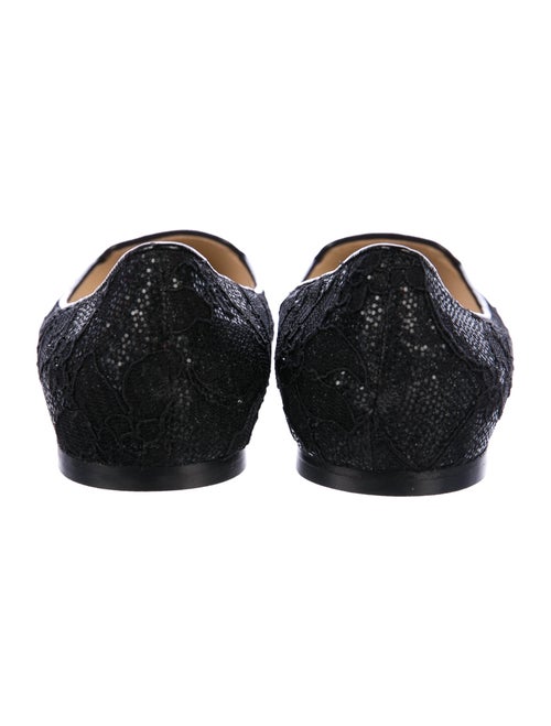Jimmy Choo Glitter Pointed-Toe Flats
