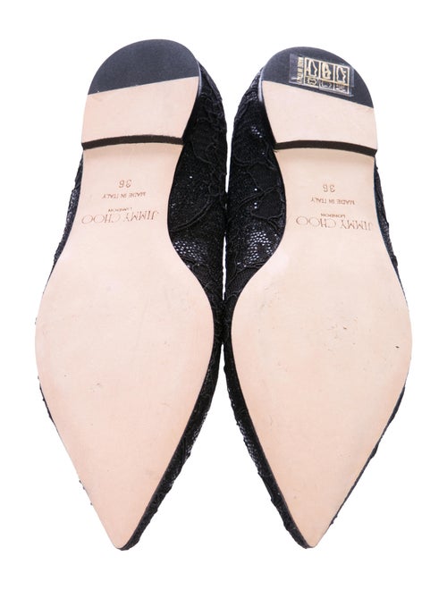 Jimmy Choo Glitter Pointed-Toe Flats