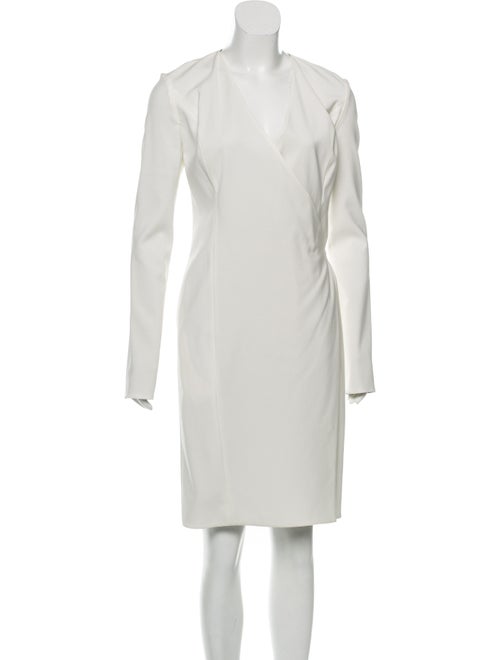 Ji Oh Long Sleeve V-Neck Dress