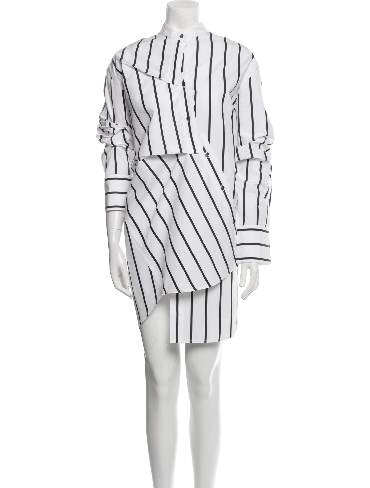 Ji Oh Striped Mini Dress