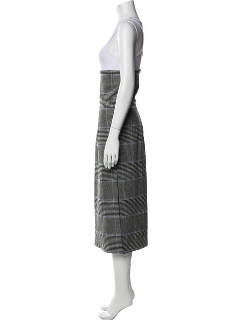 Ji Oh Plaid Print Midi Length Skirt