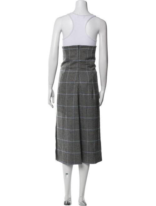 Ji Oh Plaid Print Midi Length Skirt