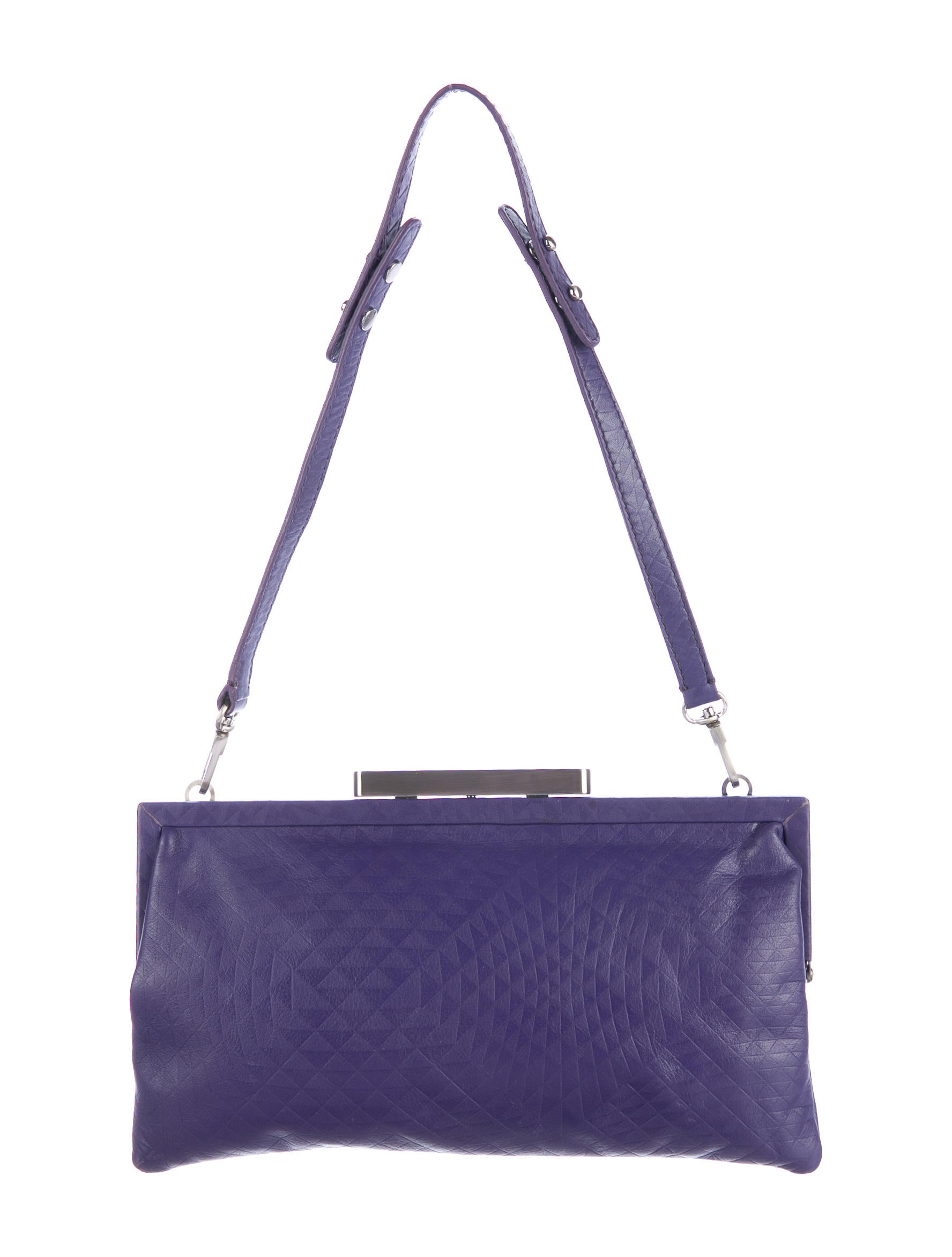 Jill Stuart Embossed Leather Frame Bag Handbags JIS20520 The RealReal