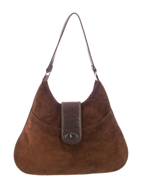 Jill Stuart Suede Hobo Bag Brown