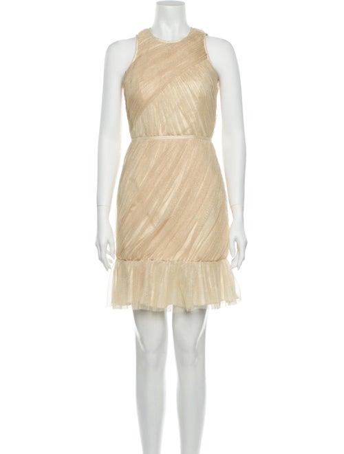 Jill Stuart Crew Neck Mini Dress Gold