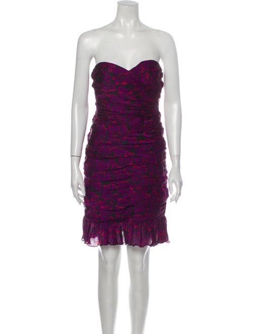 Jill Stuart Strapless Mini Dress Purple