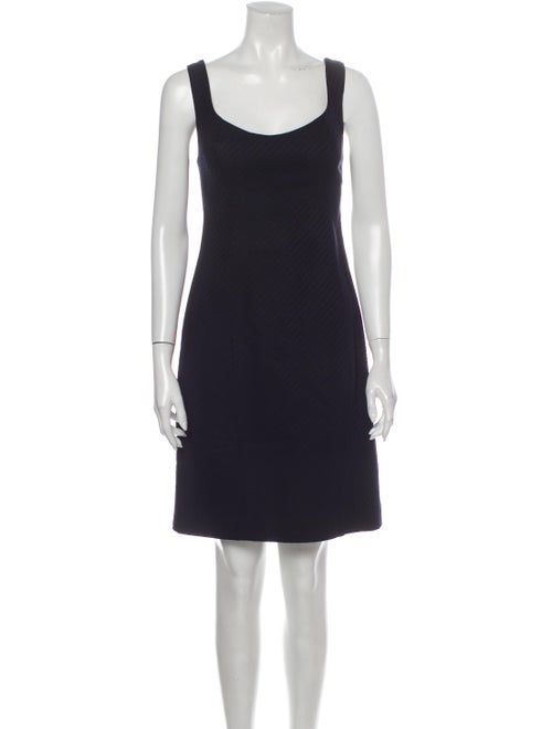 Jill Stuart Scoop Neck Mini Dress Blue