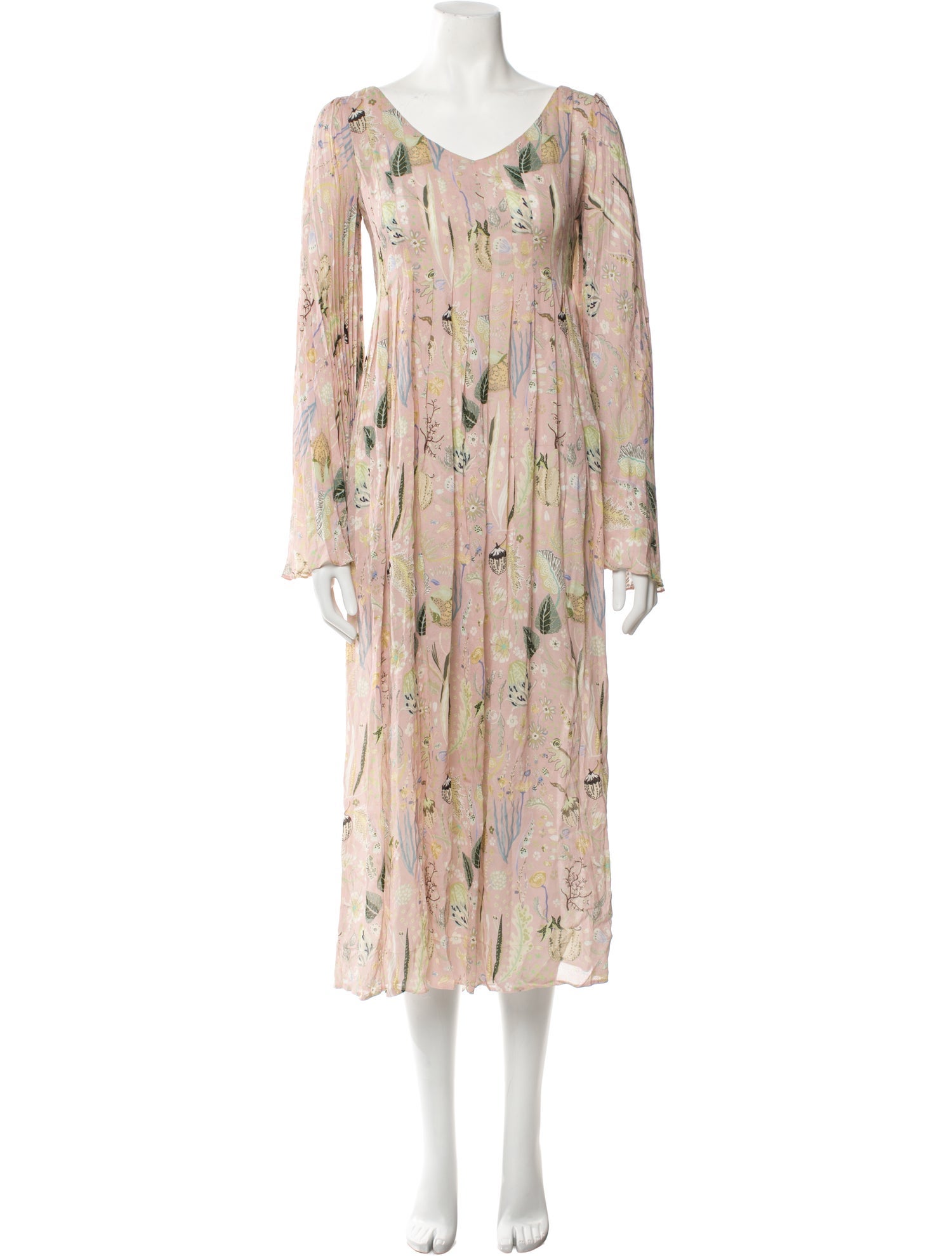 Jill Stuart Floral Print Midi Length Dress