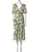 Jill Stuart Floral Print Midi Length Dress