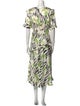 Jill Stuart Floral Print Midi Length Dress