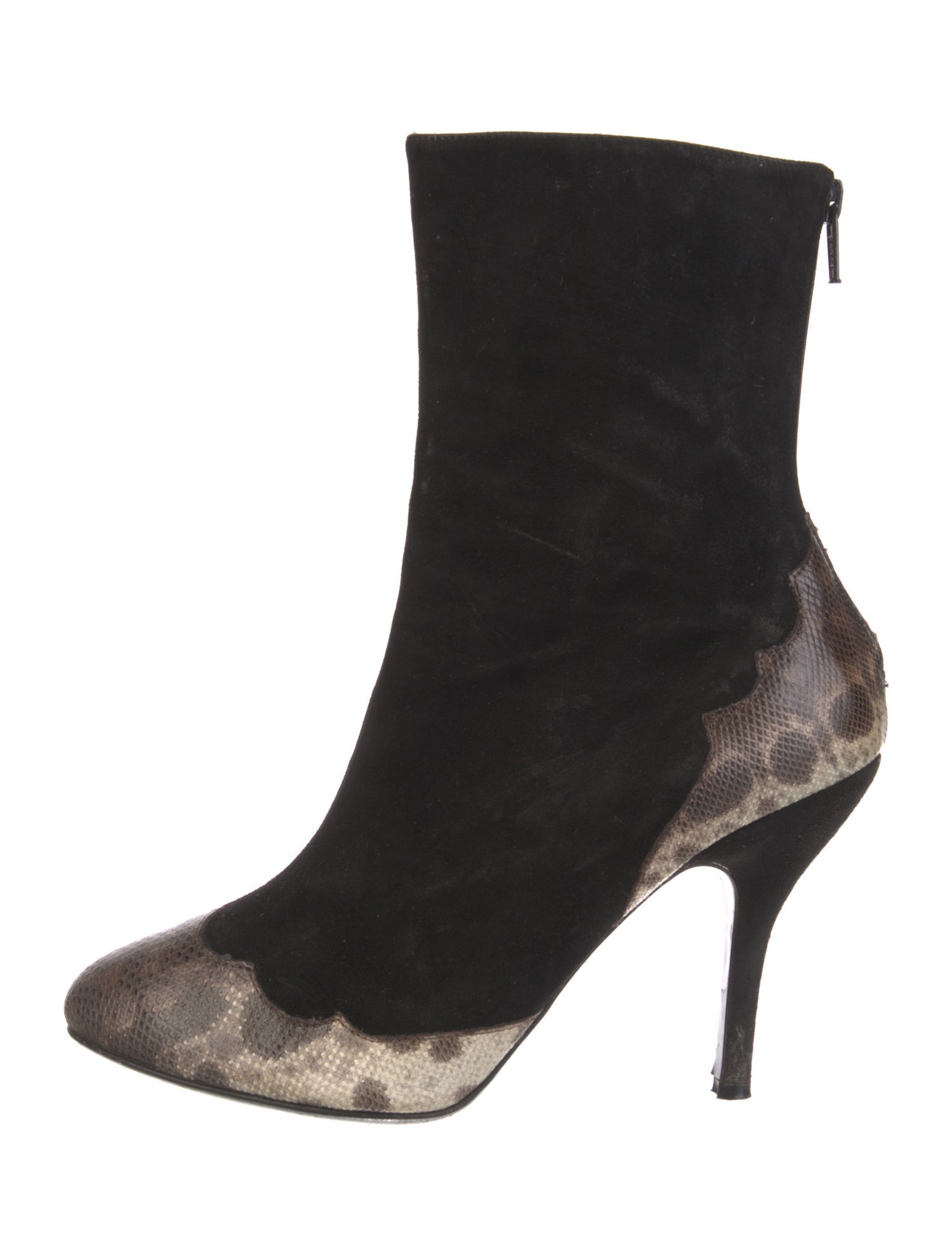 Jill Stuart Suede Animal Print Boots