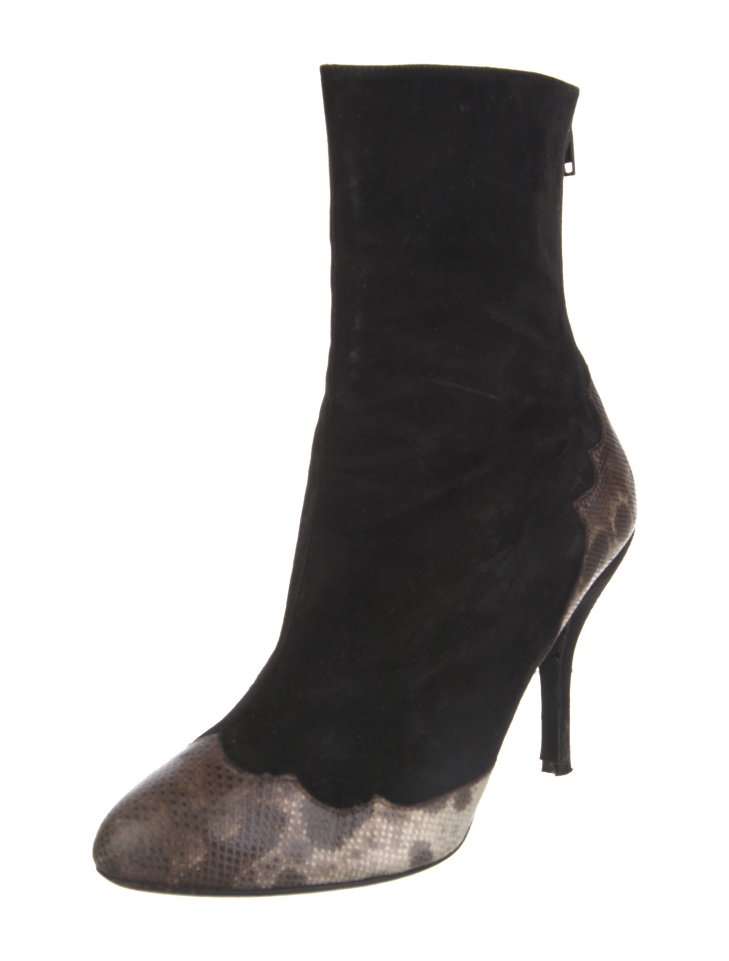 Jill Stuart Suede Animal Print Boots
