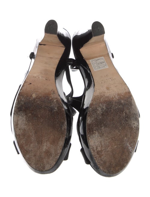 Jill Stuart Patent Leather T-Strap Sandals