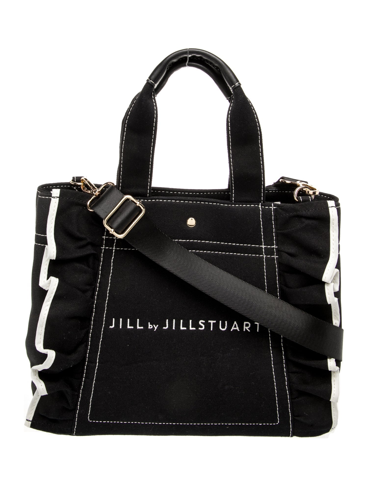[JILLSTUART]★LOGO PRINT VEGAN LEATHER SHOULDER BAG L JILL BY JILLSTUART PAPER 22 Ivory Vegan Leather Mini Tote