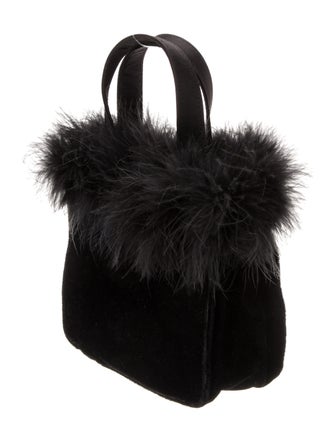 Jill Stuart Velvet Top Handle Bag