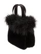 Jill Stuart Velvet Top Handle Bag