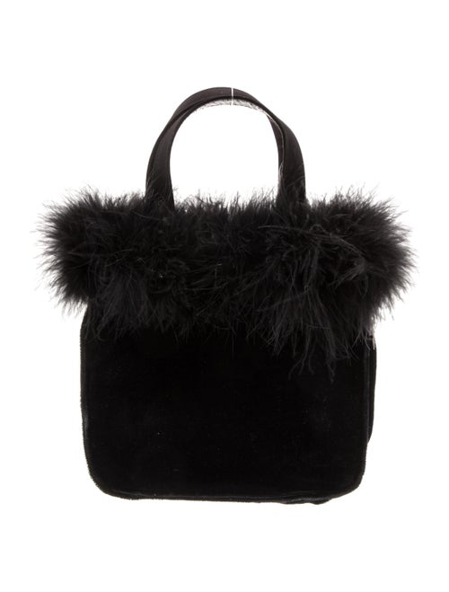 Jill Stuart Velvet Top Handle Bag