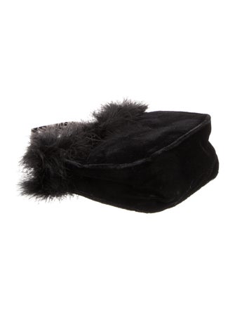 Jill Stuart Velvet Top Handle Bag