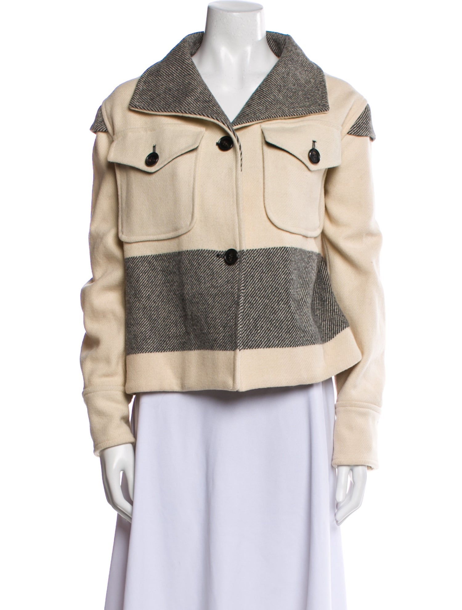 Jill Stuart Wool Striped Jacket
