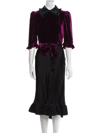 Jill Stuart Mock Neck Midi Length Dress