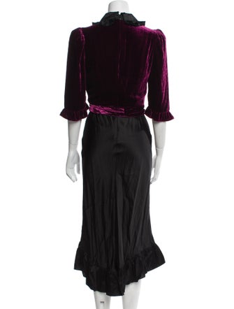 Jill Stuart Mock Neck Midi Length Dress