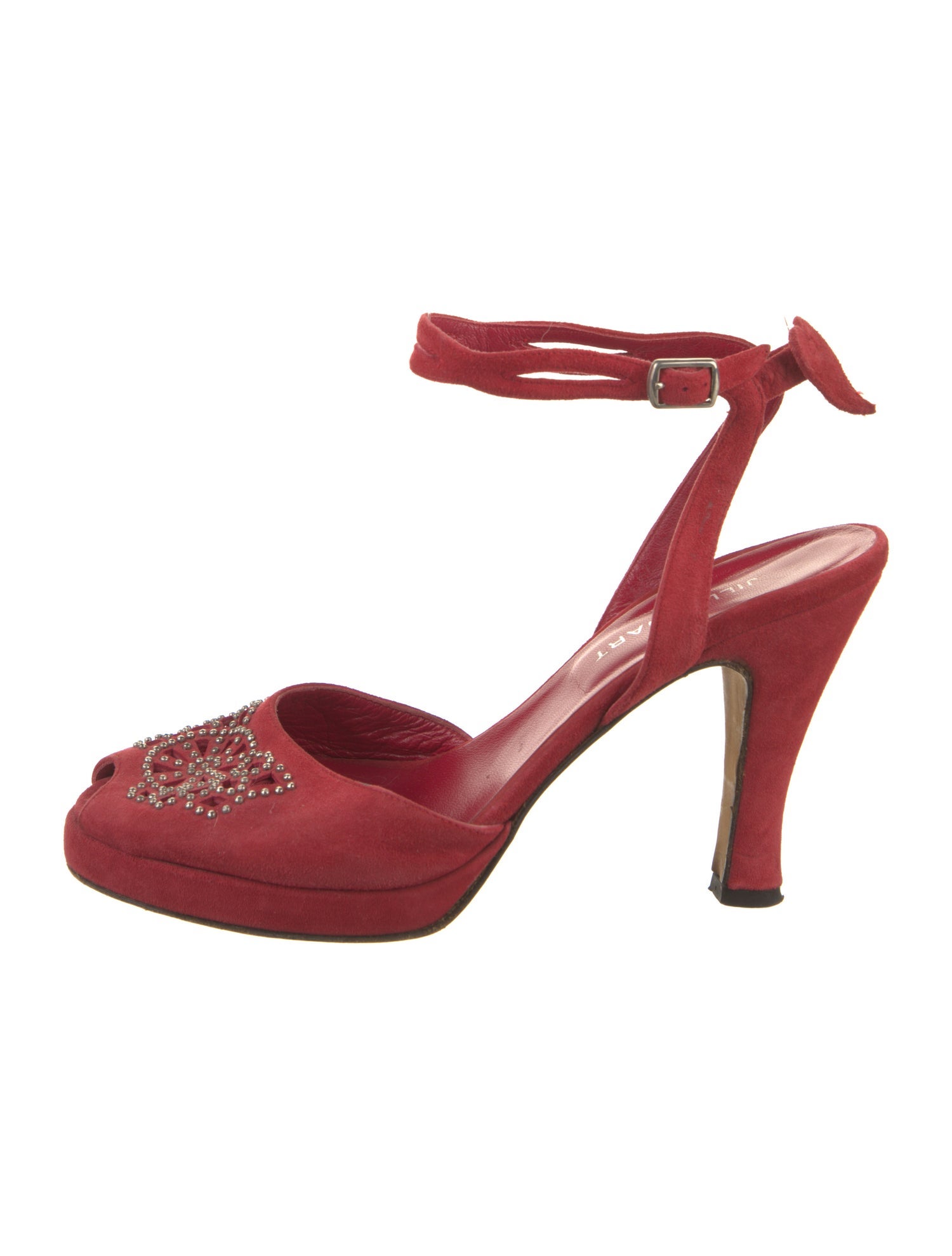 Jill Stuart Suede Beaded Accents Slingback Pumps