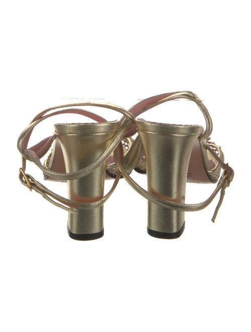 Jill Stuart Leather Animal Print Sandals